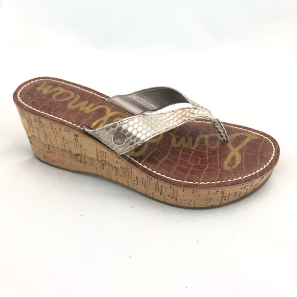 sam edelman cork wedge sandals